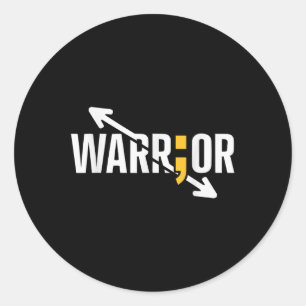 Suicide Awareness Depression Anxiety Mental Health Classic Round Sticker
