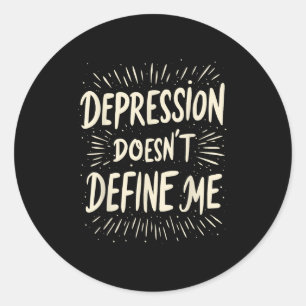 Suicide Awareness Depression Anxiety Mental Health Classic Round Sticker