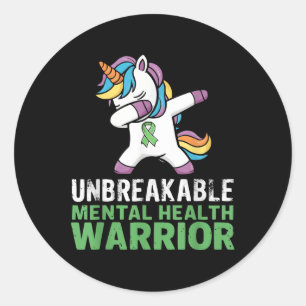 Suicide Awareness Depression Anxiety Mental Health Classic Round Sticker