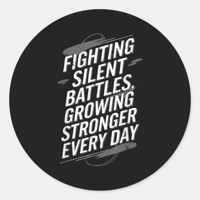 Suicide Awareness Depression Anxiety Mental Health Classic Round Sticker (Front)