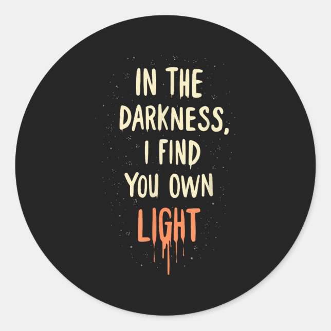 Suicide Awareness Depression Anxiety Mental Health Classic Round Sticker (Front)