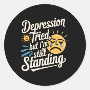 Suicide Awareness Depression Anxiety Mental Health Classic Round Sticker
