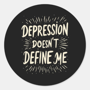 Suicide Awareness Depression Anxiety Mental Health Classic Round Sticker