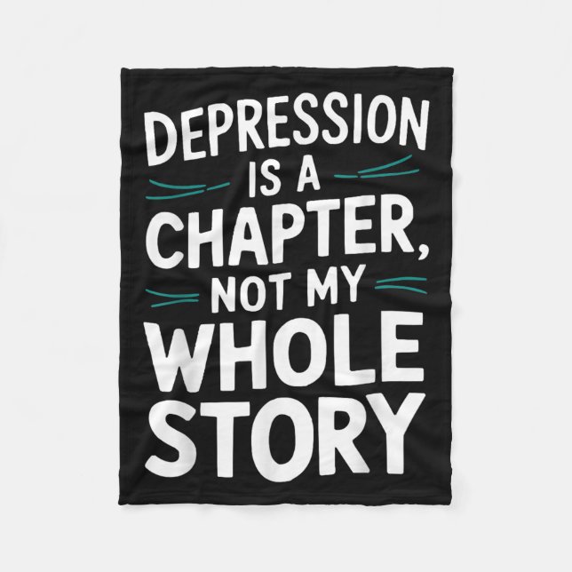 Suicide Awareness Depression Anxiety Mental Health Fleece Blanket (Front)