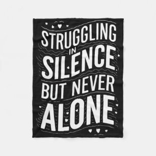 Suicide Awareness Depression Anxiety Mental Health Fleece Blanket