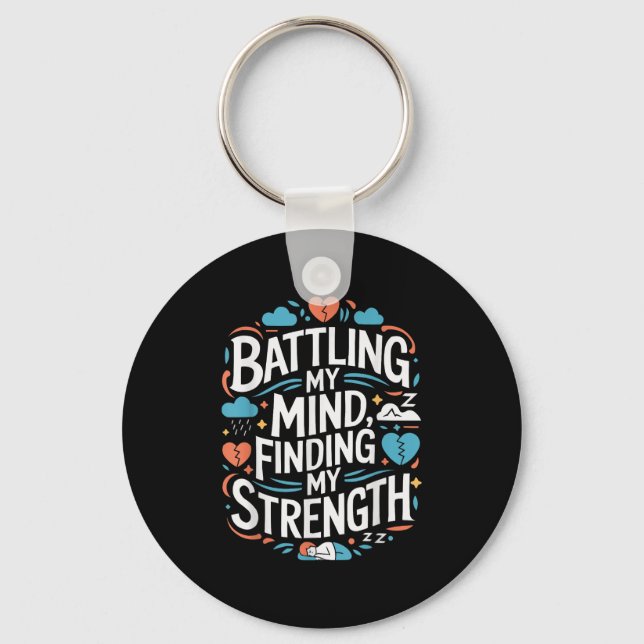 Suicide Awareness Depression Anxiety Mental Health Keychain (Front)