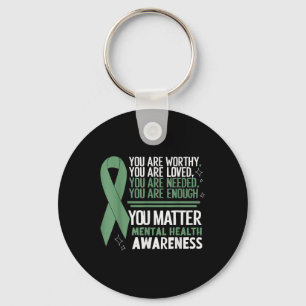 Suicide Awareness Depression Anxiety Mental Health Keychain