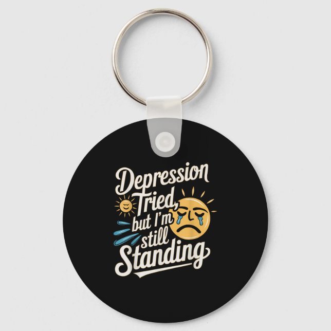 Suicide Awareness Depression Anxiety Mental Health Keychain (Front)