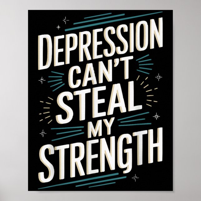 Suicide Awareness Depression Anxiety Mental Health Poster (Front)