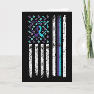 Suicide Awareness Flag Anxiety Mental Health Thera Card