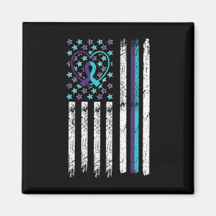 Suicide Awareness Flag Anxiety Mental Health Thera Magnet