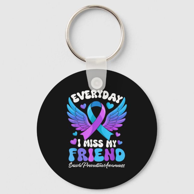 Suicide Awareness Friend Suicide Prevention Awaren Keychain (Front)