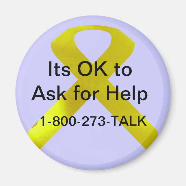 Suicide Awareness Help Magnet (Front)