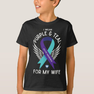 Suicide Awareness I Wear Teal And Purple For My T-Shirt