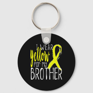 Suicide Awareness I Wear Yellow For My Brother Keychain
