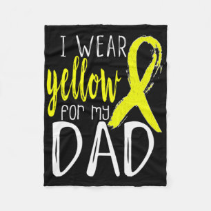 Suicide Awareness I Wear Yellow For My Dad Apparel Fleece Blanket