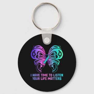 Suicide Awareness Mental Health - I Have Time To Keychain