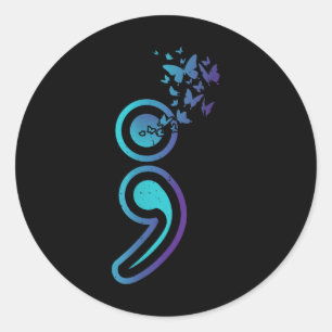 Suicide Awareness Mental Health Month Suicide Prev Classic Round Sticker
