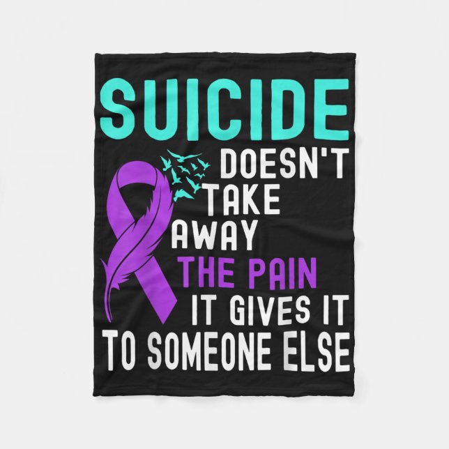 Suicide Awareness Mental Health Suicide Prevention Fleece Blanket (Front)