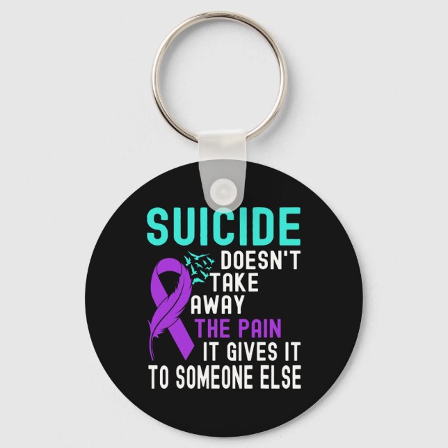 Suicide Awareness Mental Health Suicide Prevention Keychain (Front)