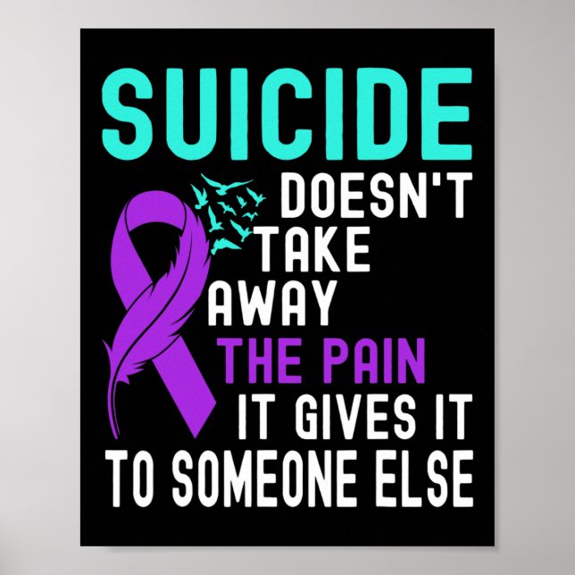Suicide Awareness Mental Health Suicide Prevention Poster (Front)