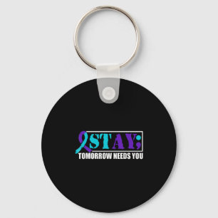 Suicide Awareness Mental Health Tomorrow Semicolon Keychain