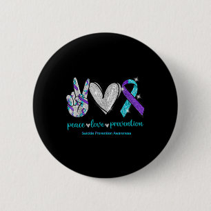 Suicide Awareness Peace Love Prevention 1 2 Inch Round Button