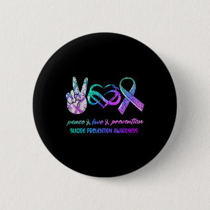 Suicide Awareness Peace Love Prevention 2 Inch Round Button
