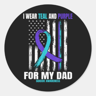 Suicide Awareness Prevention Dad Women Men America Classic Round Sticker