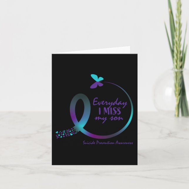 Suicide Awareness Prevention Son Loving Memory But Card (Front)