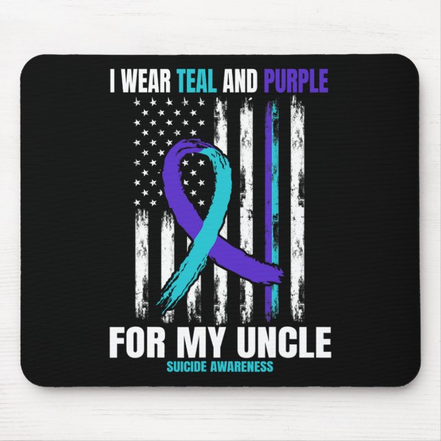 Suicide Awareness Prevention Women Men Uncle Ameri Mouse Pad (Front)