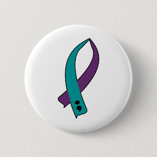 Suicide Awareness Ribbon 2 Inch Round Button