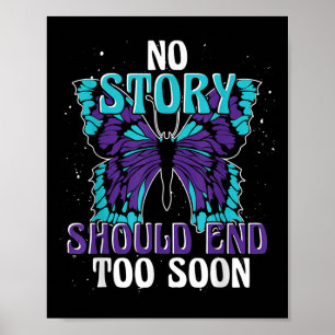 Suicide Awareness Ribbon Butterfly Suicide Poster