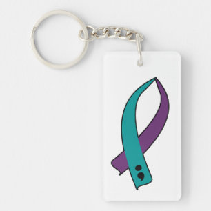 Suicide Awareness Ribbon Keychain