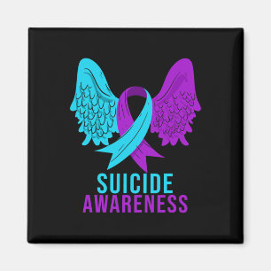 Suicide Awareness Ribbon Mental Health Depression Magnet
