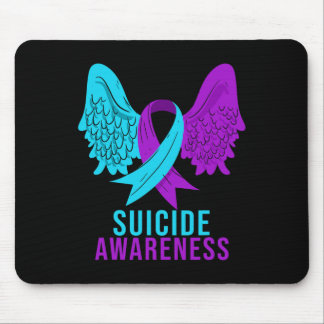 Suicide Awareness Ribbon Mental Health Depression  Mouse Pad