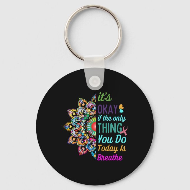 Suicide Awareness Semicolon 988 Gift Ideas 1  Keychain (Front)