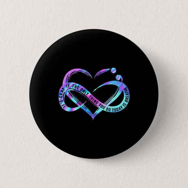 Suicide Awareness Semicolon 988 Gift Ideas 2  Inch Round Button (Front)