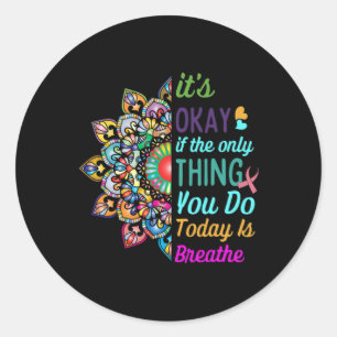 Suicide Awareness Semicolon 988 S 1  Classic Round Sticker