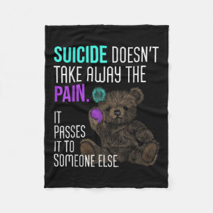 Suicide Awareness Semicolon Mental Health Fleece Blanket