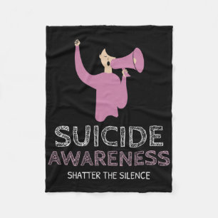 Suicide Awareness Shatter The Silence Walk Fleece Blanket