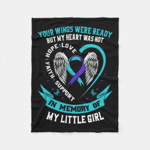 Suicide Awareness Shirt Daughter Little Girl Preve Fleece Blanket