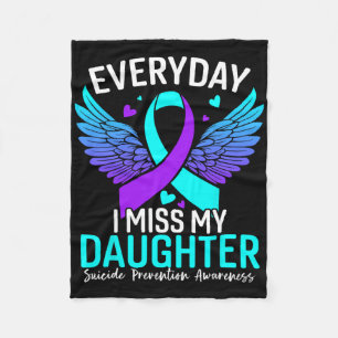 Suicide Awareness Shirt Daughter Suicide Preventio Fleece Blanket