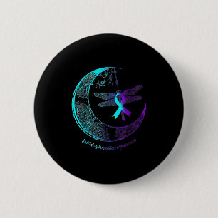 Suicide Awareness Shirt Dragonfly Moon Suicide Pre 2 Inch Round Button