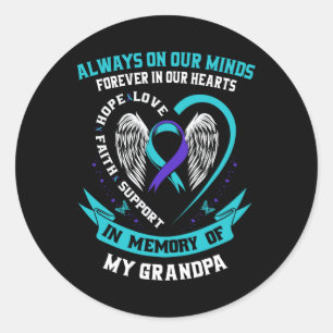 Suicide Awareness Shirt Grandpa Mens Women Prevent Classic Round Sticker