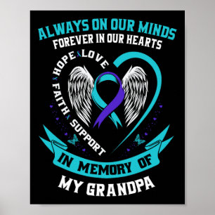 Suicide Awareness Shirt Grandpa Mens Women Prevent Poster