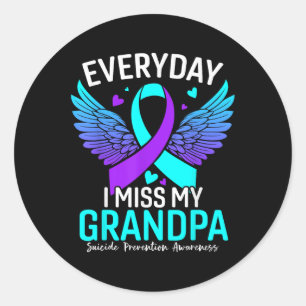 Suicide Awareness Shirt Grandpa Suicide Classic Round Sticker