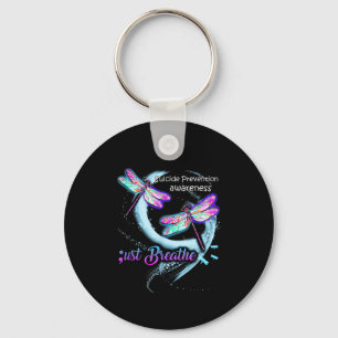 Suicide Awareness Shirt Just Breathe Suicide Preve Keychain