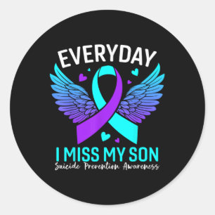 Suicide Awareness Shirt Son Suicide Prevention Classic Round Sticker