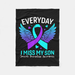 Suicide Awareness Shirt Son Suicide Prevention Fleece Blanket